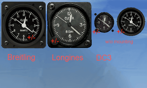 Three classic analog clocks