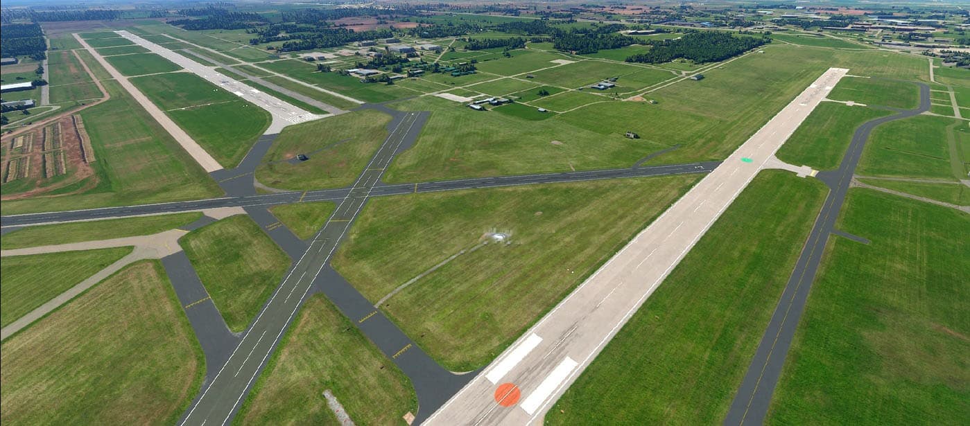 KOSH – Witman Regional Airport – Colored Runway Dots v0.1.1
