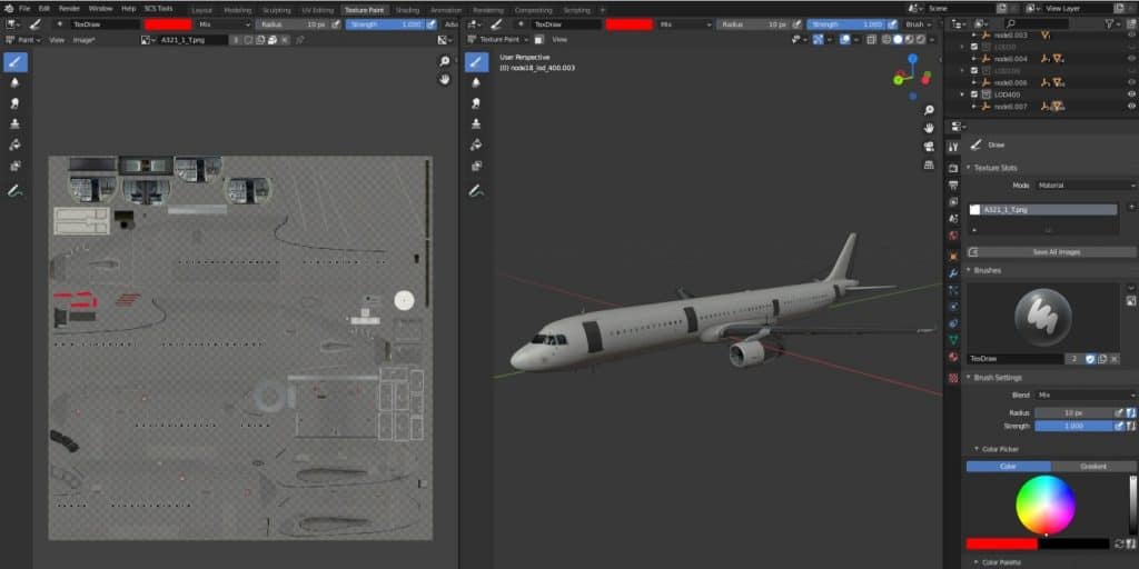 Project Mega Pack A321 V2.1 3D Paint Kit (Blender) v1.0 MSFS2020
