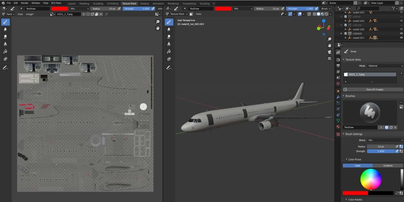 Project Mega Pack A321 V2.1 3D Paint Kit (Blender) v1.0