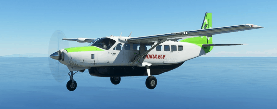 Mokulele Airlines Cessna 208B Green Livery v1.0 - MSFS2020 Liveries Mod
