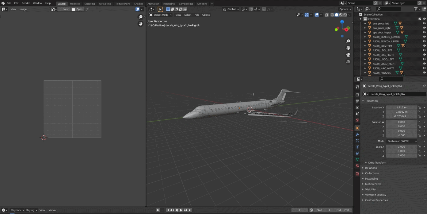 CRJ 550 Paintkit For Blender! v1.0