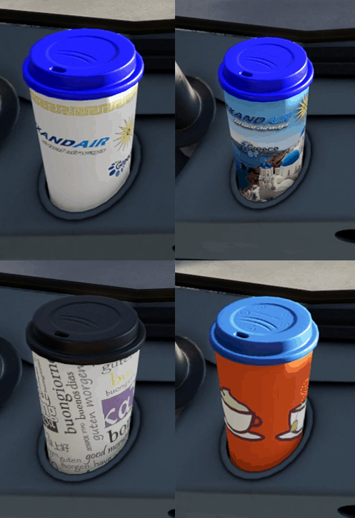 [A32NX] AlexandAIR Virtual Airways Coffee Cups v1.0