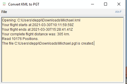 ConvertKml2Pgt v1.0