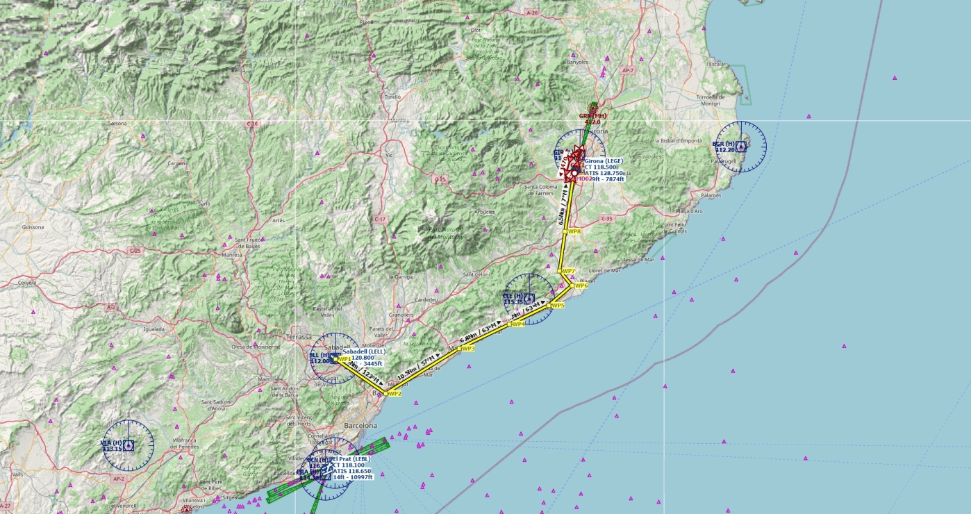 Flight Plan VFR LELL- LEGE | Sabadell | Girona v1.0