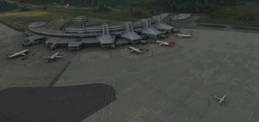 Minsk 2 airport (UMMS) with default terminal change. v1.1
