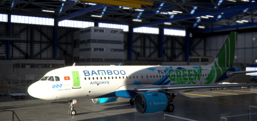 [A32NX] Bamboo Airways – Fly Green Livery v1.0