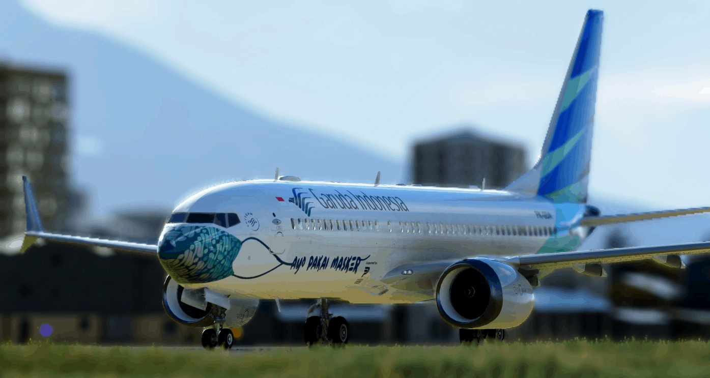 Bredok3d B737 Max Garuda Indonesia Masker Livery v1.0
