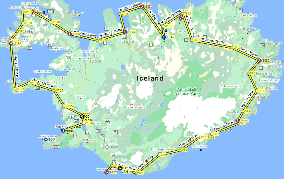 Discover Iceland Bush Trip Flight Plan v1.0