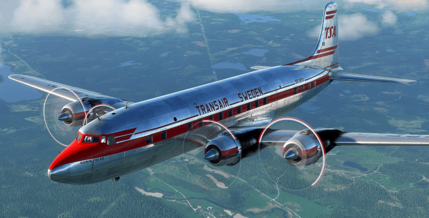 Douglas DC-6 Transair Sweden SE-BDO ‘Robin Folke’ v1.0