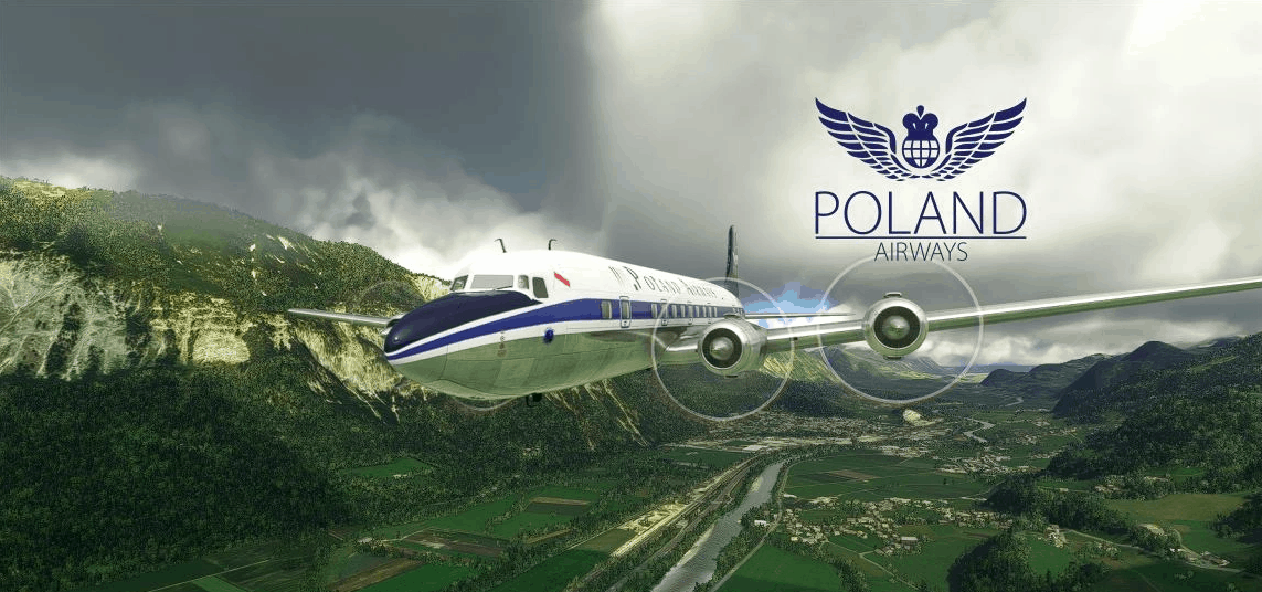 PMDG DC-6 B PoandAirWays livery v1.0