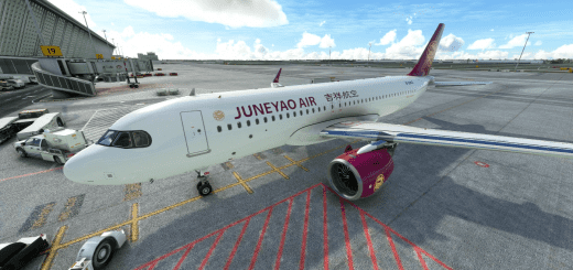 JUNEYAO AIR MESH LIVERY FOR ASOBO A320 NEO v1.0