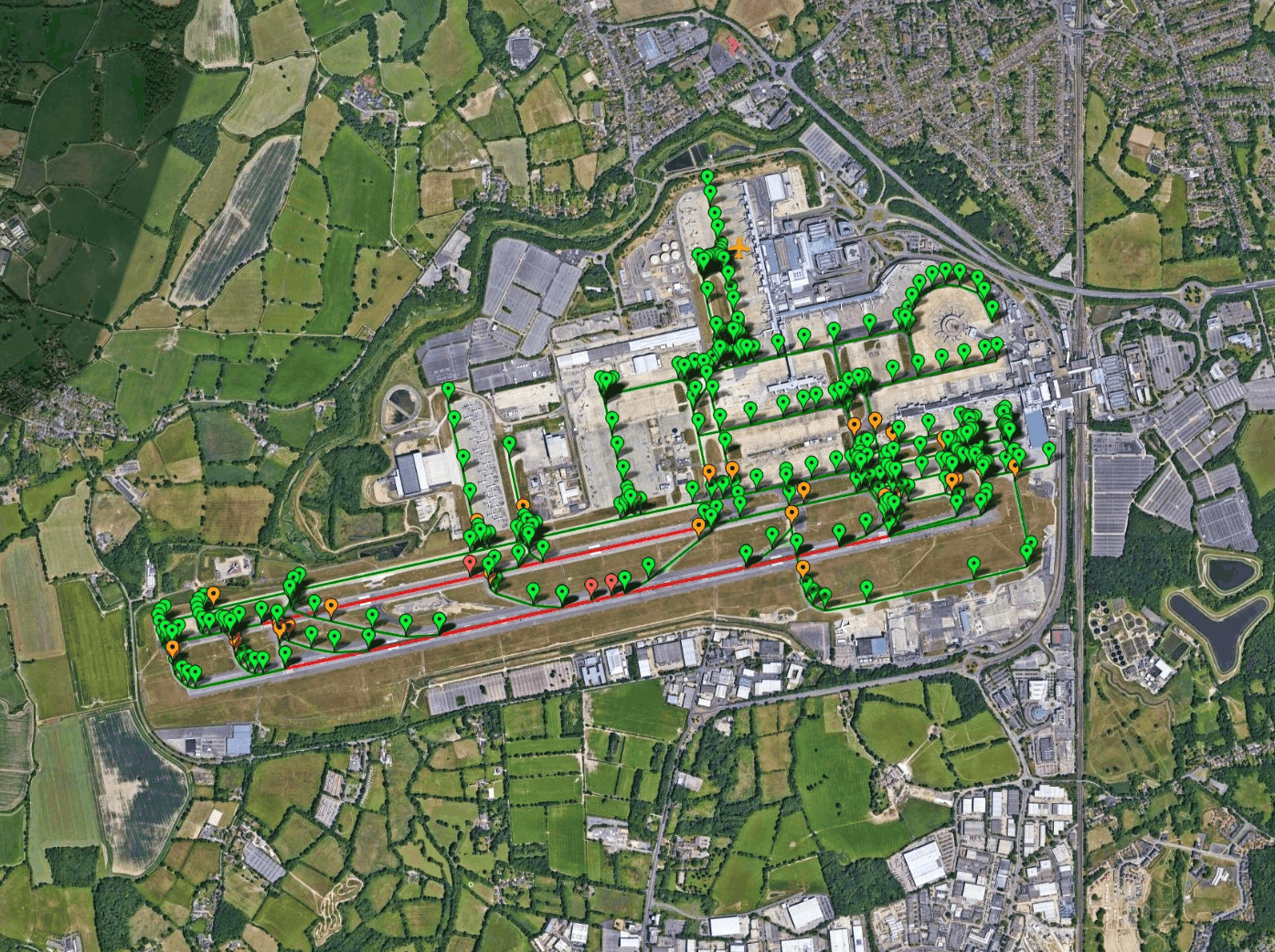 Pilot2ATC Gatwick EGKK Taxiways v1.0