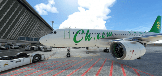 SPRING AIRLINES MESH LIVERY FOR ASOBO A320 NEO v1.0