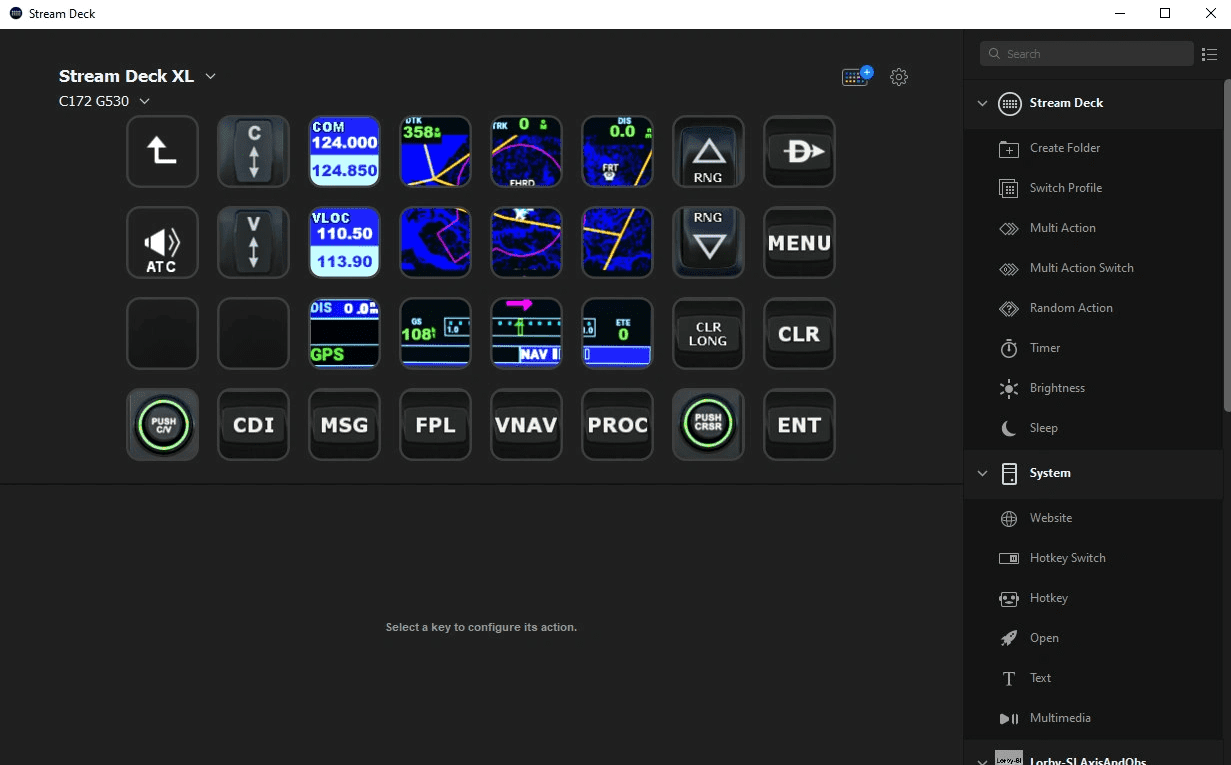 Stream Deck profile for C172 Steam gauge version for Lorby's AAO v0.8 ...