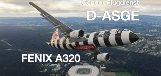 BFU READY! Condor Flugdienst D-ASGE Eintracht Frankfurt 8K+4K w/ custom Cabin FENIX – Ultra Realism v1.0