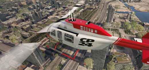 CowanSim Bell 206 LongRanger Livery – CP24 Toronto – C-FCTV v1.0
