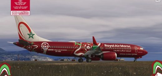 Royal Air Maroc CN-MAX CAF25 Special Livery w/ 3D Cabin | iFly 737 MAX 8 [SD] v1.0