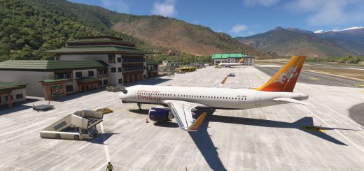 Paro Airport (VQPR) Remake and Nearby Landmarks v7.3